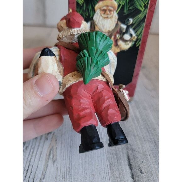 Hallmark 1997 Santa's Merry path folk art ornament Xmas - Picture 6 of 7